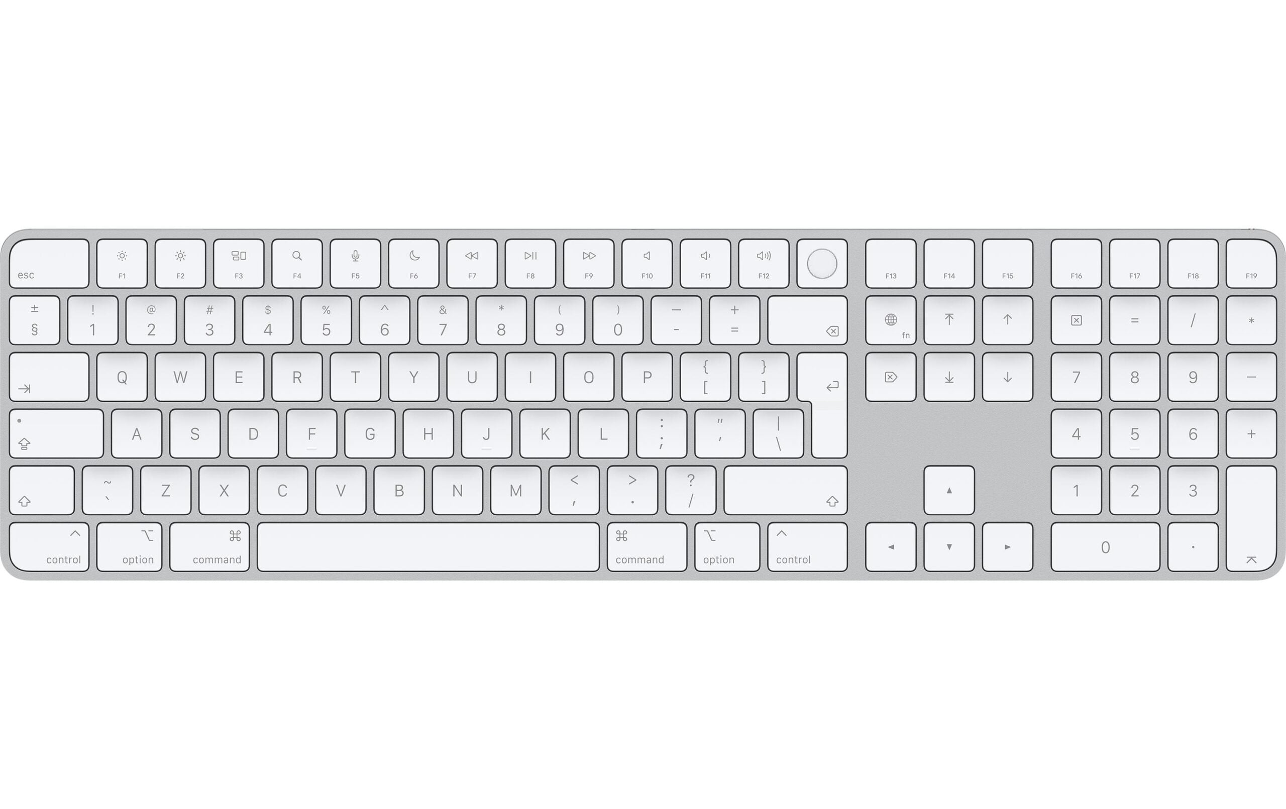 Apple Magic Keyboard mit Touch ID und Ziffernblock - weiss oder schwarz