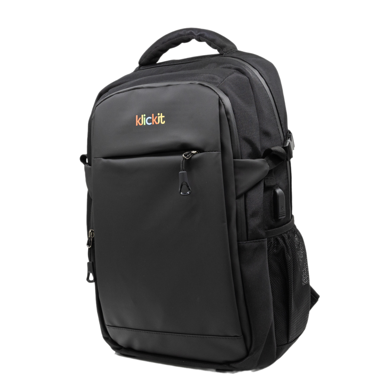klickIT Rucksack - Wasserfest mit USB-C Anschluss - klickIT Logo